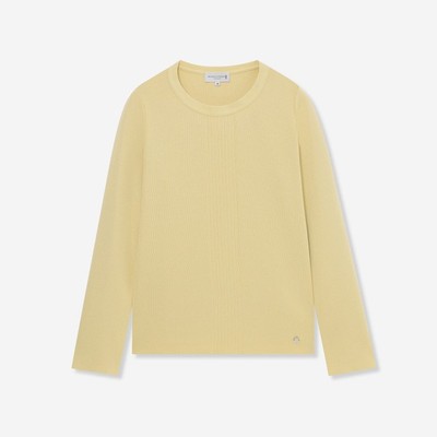 レーヨンストレッチクルーネックプルオーバー